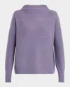 Vince Boiled Cashmere Turtleneck Pullover In Purple