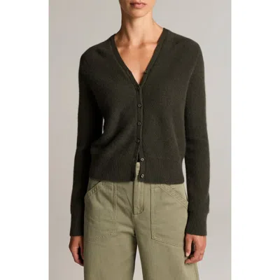 Vince Boiled Cashmere Long Sleeve V Neck Cardigan In Multi