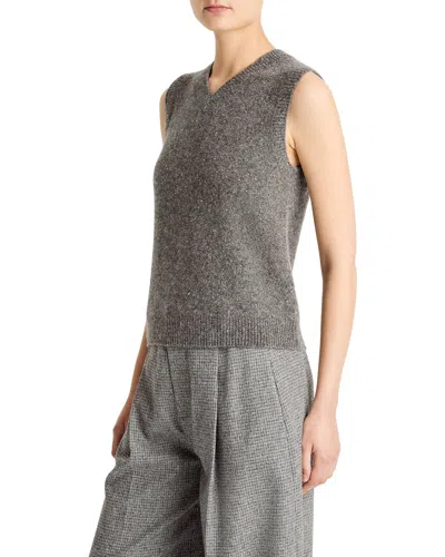 Vince Boiled Donegal Cashmere Vest In Multi