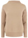 Vince Boiled Funnel Nk Pullover In Brown