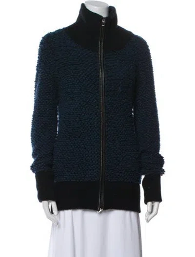 Pre-owned Vince Bomber Jacket In Blue