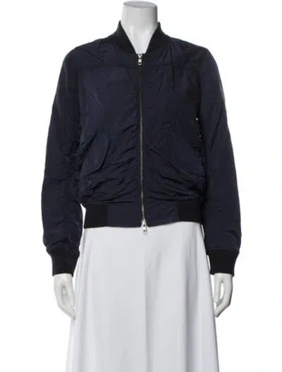 Pre-owned Vince Bomber Jacket In Blue