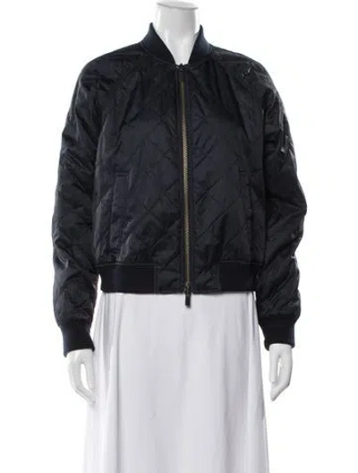 Pre-owned Vince Bomber Jacket In Blue