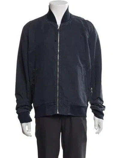 Pre-owned Vince Bomber Jacket In Blue