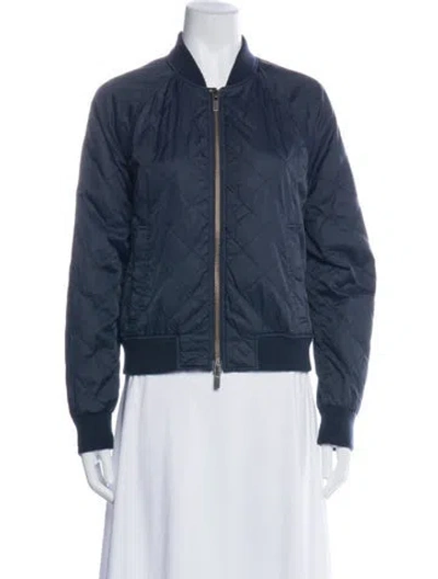 Pre-owned Vince Bomber Jacket In Blue