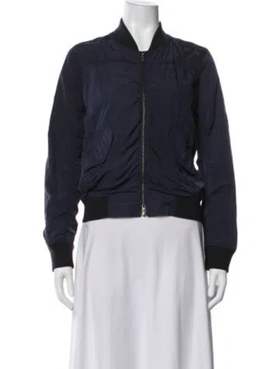 Pre-owned Vince Bomber Jacket In Blue