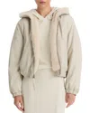 Vince Faux Fur Lined Bomber Jacket In Ceramic