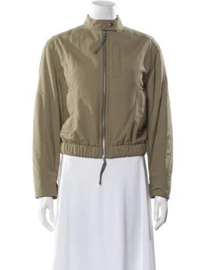 Pre-owned Vince Bomber Jacket In Green