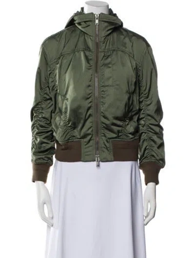 Pre-owned Vince Bomber Jacket In Green