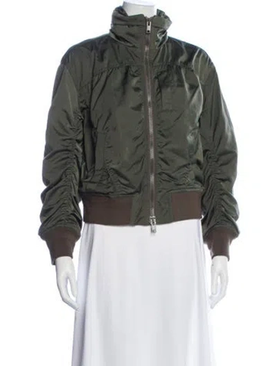 Pre-owned Vince Bomber Jacket In Green