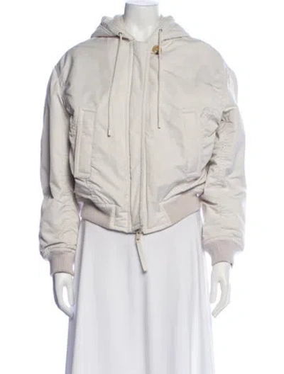 Pre-owned Vince Bomber Jacket In Neutral