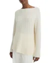 Vince Boucle Boat Neck Sweater In Off White