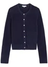 Vince Bouclé Cardigan In Blue