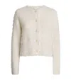 Vince Eyelash Cardigan In Ivory