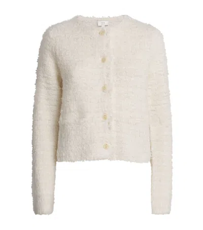 Vince Bouclé Cardigan In Ivory