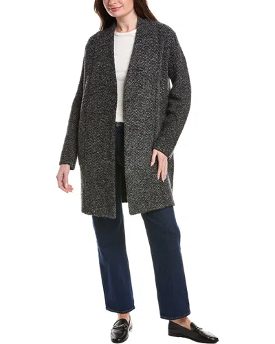 Vince Boucle Cardigan Jacket In Gray