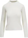 Vince Soft Boucle Ls Crew In White