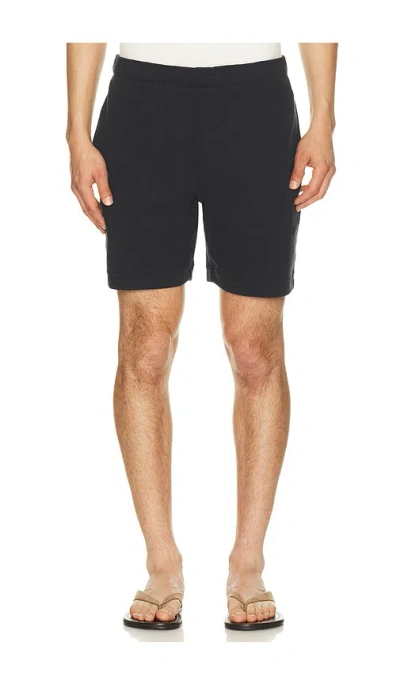 Vince Seersucker Knit Short In Black