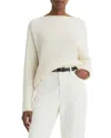 Vince Boucle Raglan Boatneck Wool & Cashmere-blend Sweater In Beige