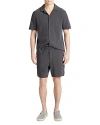 Vince Boucle Regular Fit 7 Shorts In Soft Black