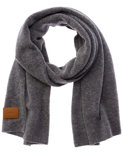 Vince Boucle Reverse Jersey Knit Oversized Wool-blend Scarf In Grey