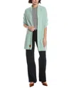 Vince Boucle Reverse Jersey Knit Wool & Cashmere-blend Wrap In Green