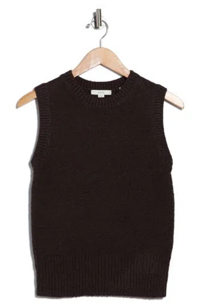 Vince Boucle Shell Sweater In Brown