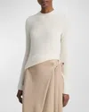 Vince Soft Bouclé Silk-blend Crew Neck Sweater In Ivory In Ivory