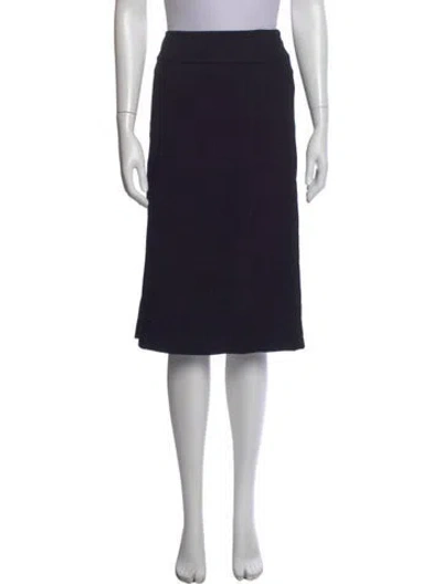 Pre-owned Vince Bow Accents Midi Length Skirt In Black