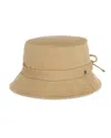 Vince Bow Bucket Hat In Khaki