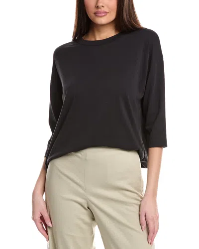 Vince Boxy Bracelet Sleeve T-shirt In Black