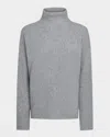 Vince Cashmere Turtleneck Sweater In Stone Grey