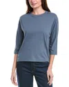 Shop Vince Boxy T-shirt In Blue