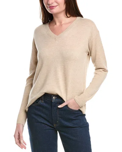 Vince Boxy Wool & Cashmere-blend Sweater In Brown