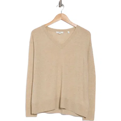 Vince Boxy Wool & Cashmere Blend Sweater In Heather Marzipan