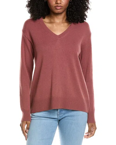 Vince Boxy Wool & Cashmere-blend Sweater In Red