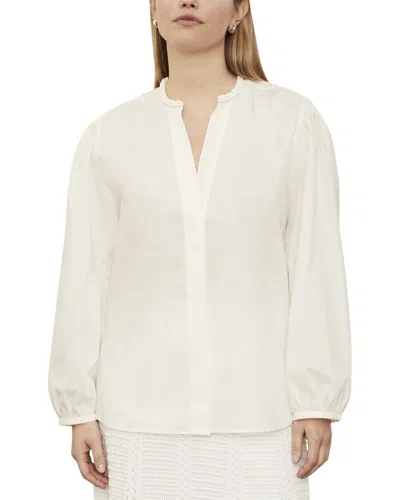 Vince Braid Trim Band Collar Blouse