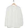 Vince Braid Trim Cotton Blouse In Optic White
