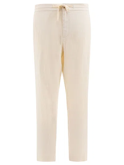 Vince Breathable Hemp Trousers With Practical Pockets In Neutral