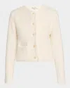 Vince Brocade Jacket Cardigan In Off White Combo