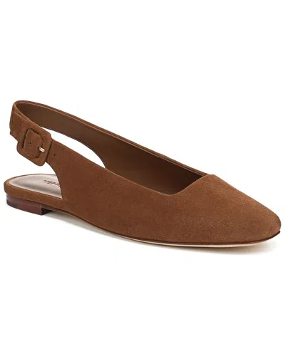 Vince Brody Sling Suede Flat In Brown