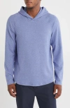 Vince Broken Twill Hoodie In Blue