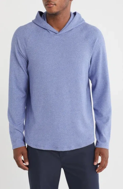 Vince Broken Twill Hoodie In Blue