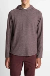 Vince Broken Twill Pullover Hoodie In Purple
