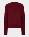 Vince Brushed Alpaca-blend Crewneck Sweater In Burgundy