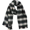 Vince Brushed Double Face Merino Wool Scarf In Black