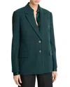 Vince Brushed Flannel Blazer In Sea Onyx