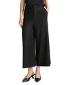 Vince Brushed Flannel Mid-rise Culottes In Black