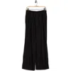 Vince Brushed Flannel Wide Leg Pull-on Pants In Black