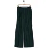 Vince Brushed Flannel Wide Leg Pull-on Pants In Green